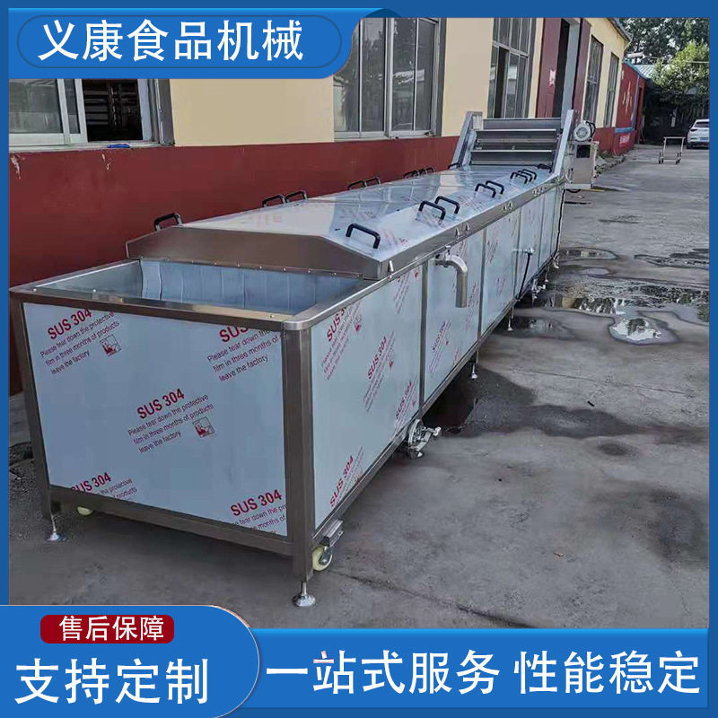 供应水果蔬菜电加热漂烫机 桑芽菜网带杀青机 小龙虾全自动卤煮机