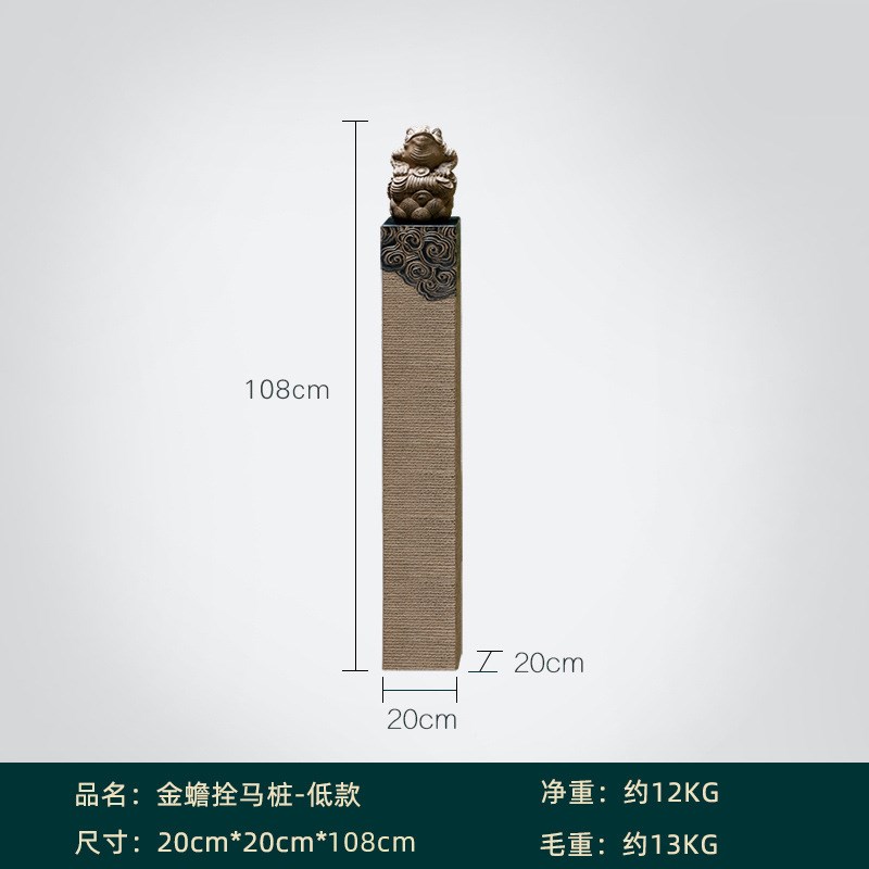 w~拴马a桩石雕貔貅仿古拴马柱麒麟门口摆件庭院花园布置造景装饰