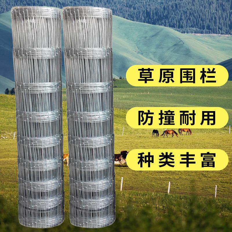 加粗热镀锌养丝网围栏牛栏网护栏网钢丝网草原隔离牛拦网羊铁殖网