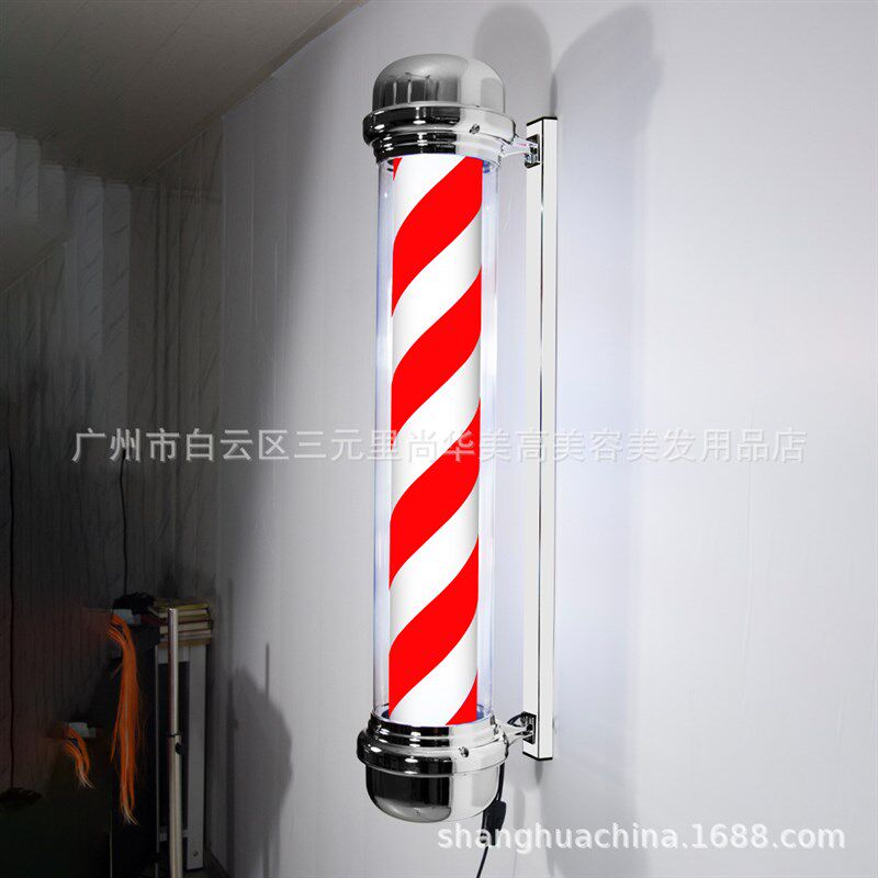 LED欧式转灯发廊半圆挂墙户外美发灯箱理发店转R灯HD-110出口