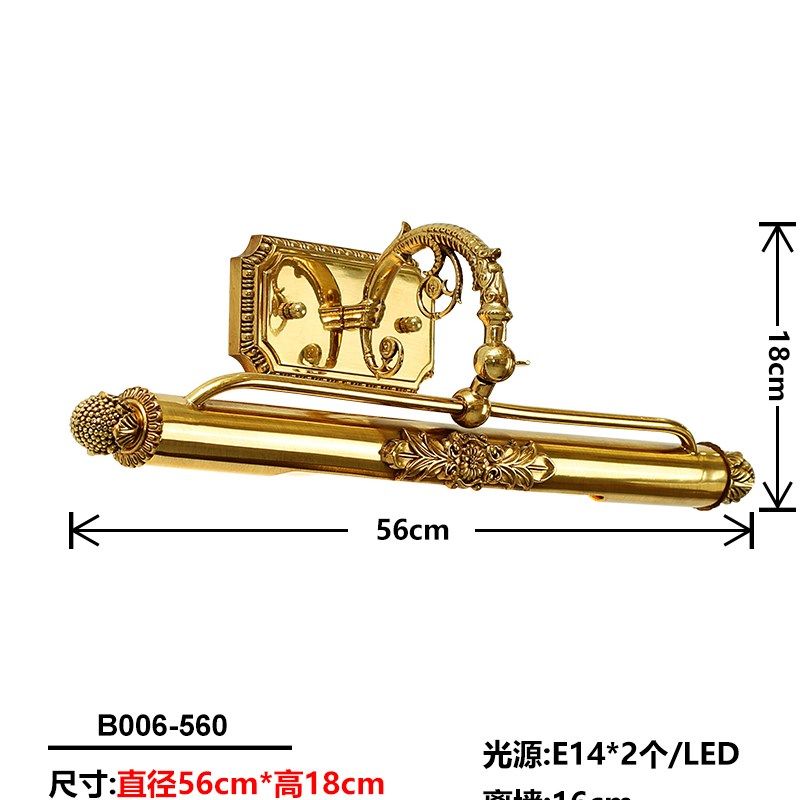 新款镜画灯油画灯照画灯全t铜镜前灯法式欧式复古浴室卫生间梳妆