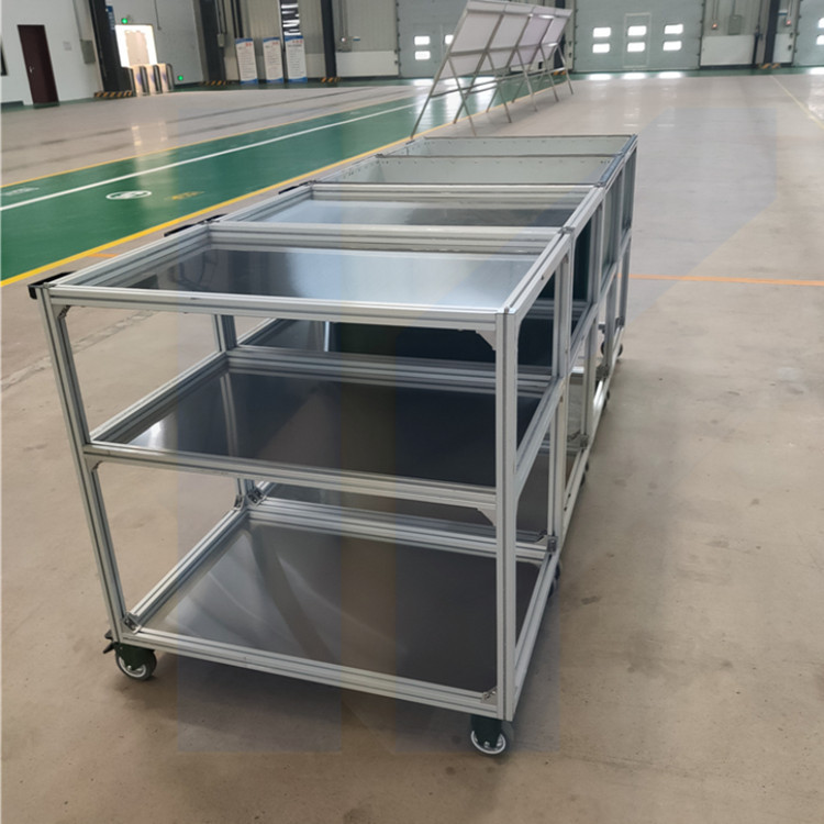 铝型材周转车间防静电物料工具分拣可移动合金带轮多层手动小推车