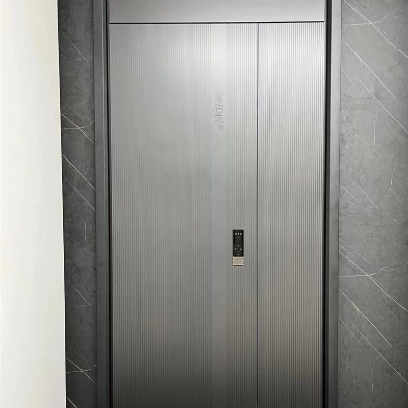 极窄边工艺指纹锁科技防盗门高D端住宅小区入户门别墅豪门