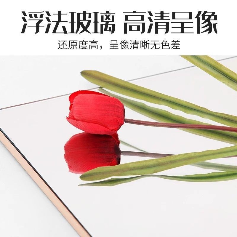 衣柜镜子家用f穿衣镜内装隐形推拉翻转伸缩一体折叠试衣镜衣柜门