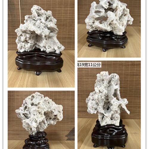 昆家摆件太湖石灵璧石玲珑石茶桌摆件画室景学石居装饰盆美假山