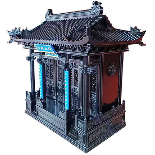 家用神门宫殿屋顶 龛 仙龛神龛坛城香樟木供台带台佛佛柜供桌佛台