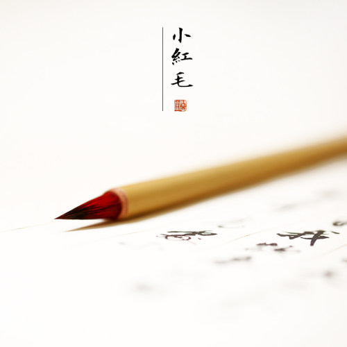 问心堂传统小红毛纯狼毫书国小笔毛笔套装初学者法画笔勾线楷小号