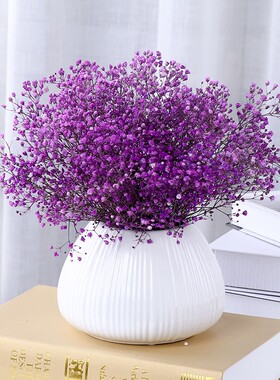 满天星带花瓶永生花真插干花花束家居摆设小清新摆件客厅房间装饰