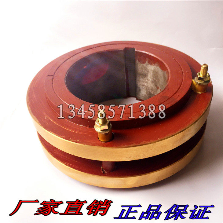 2路导电滑环 发电机集电环 电刷碳刷架滑环 内孔100*外180*高70