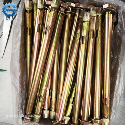 六角内膨胀螺栓国标螺栓M8*150镀彩锌地板膨胀螺丝六角拉爆