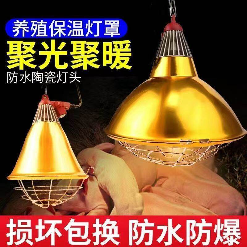 养殖专用保温灯保温灯罩猪用取暖灯灯罩养殖三防灯罩加厚散热灯口