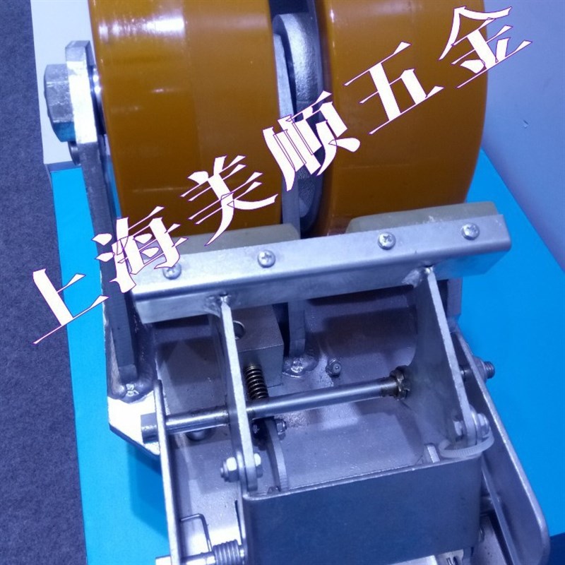 生产美顺新品10*3寸高重载优质PU万向轮 带刹车双排脚轮