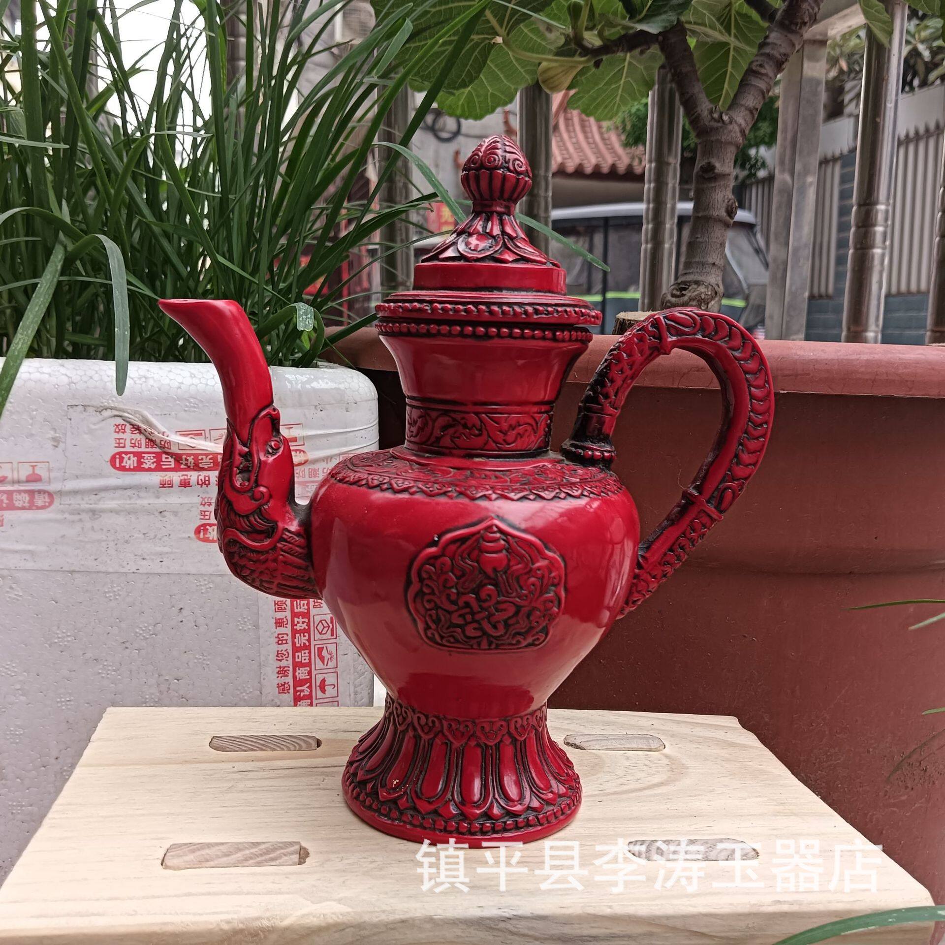 厂家批发仿寿山石酒壶摆件古玩收藏酒壶树脂家居办公摆件工艺品