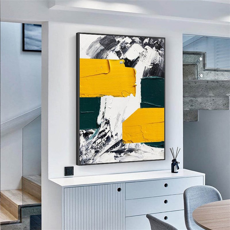 客厅装饰画抽象手绘立体油画玄关C走廊挂画餐厅轻奢现代简约壁画