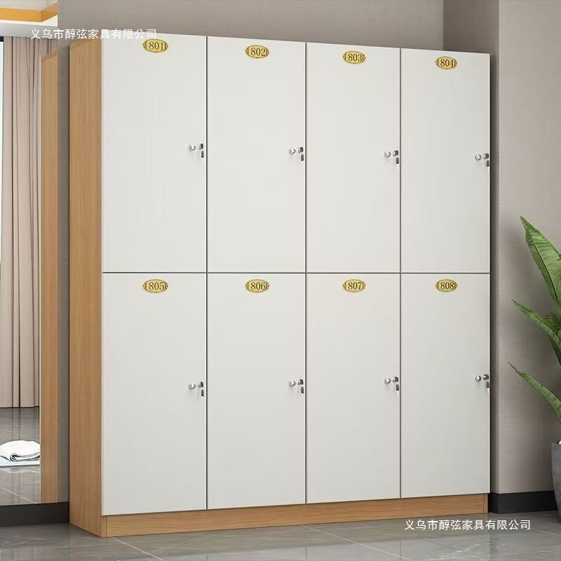 木质带锁员工更衣柜理发店健身房