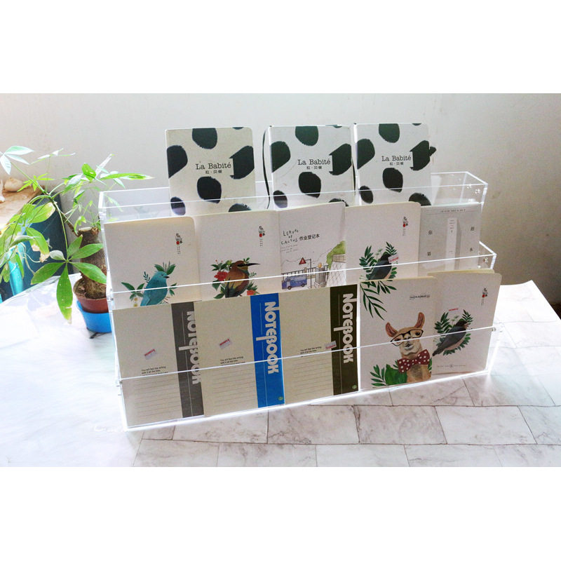 亚克力书架手账册子书本展示架文具收纳架贺卡落地儿童书屋陈列架