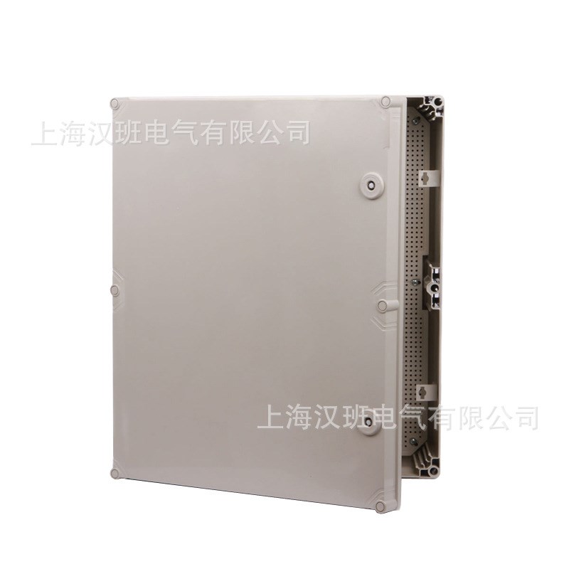 600*500*190mm带锁塑料防水F电控箱 合页开门式配电接线盒外壳