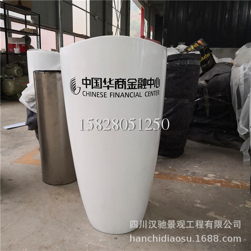 供应乐山现有玻璃钢花缸 广场落地式花缸容器