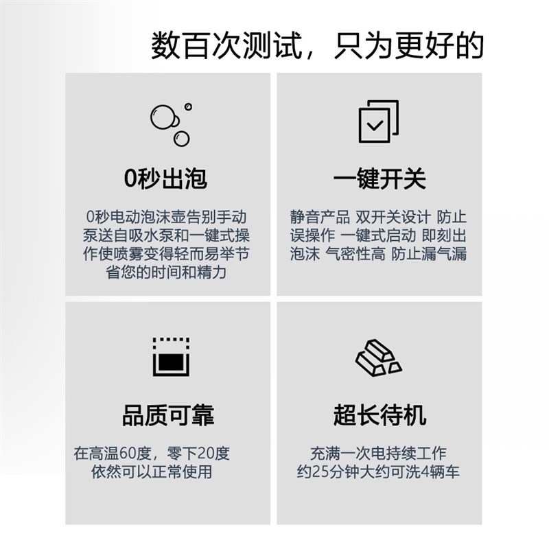 洗车泡沫喷壶洗车液专用工具高压喷泡沫电动喷壶S擦车洗车神器全