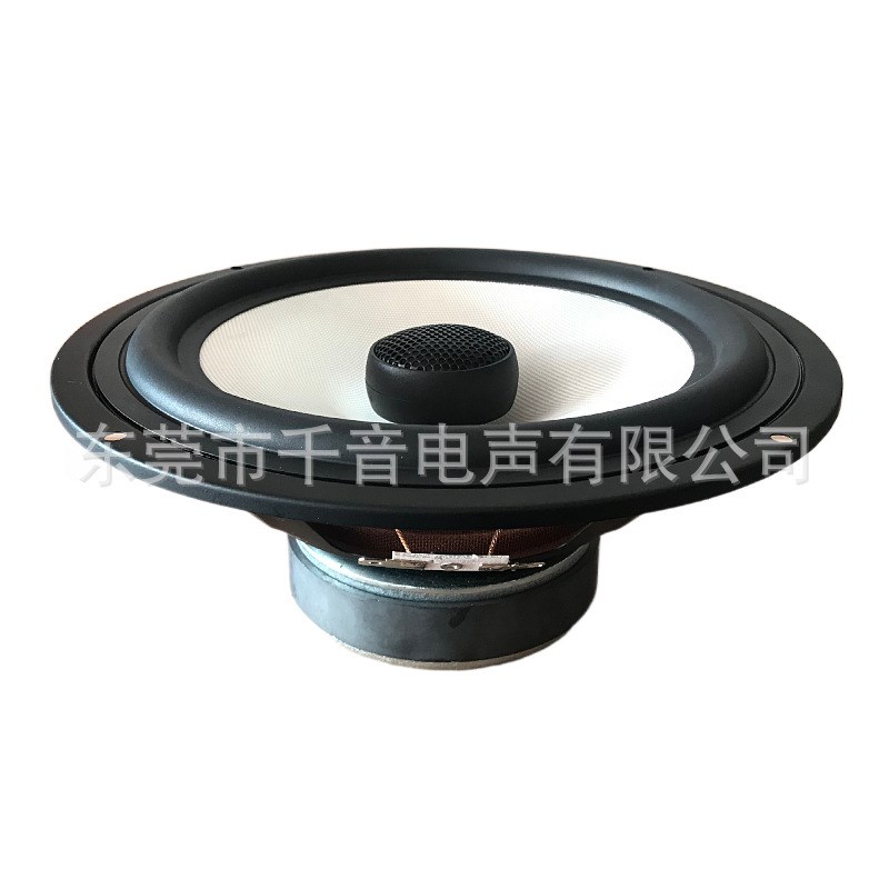 8寸白色玻纤盆防雾水配q25芯蚕丝高音 8寸全频同轴喇叭扬声器