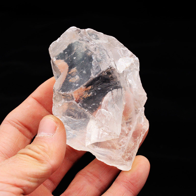 原石水晶天然白水晶 原石摆件大块料毛料练手矿石高能量