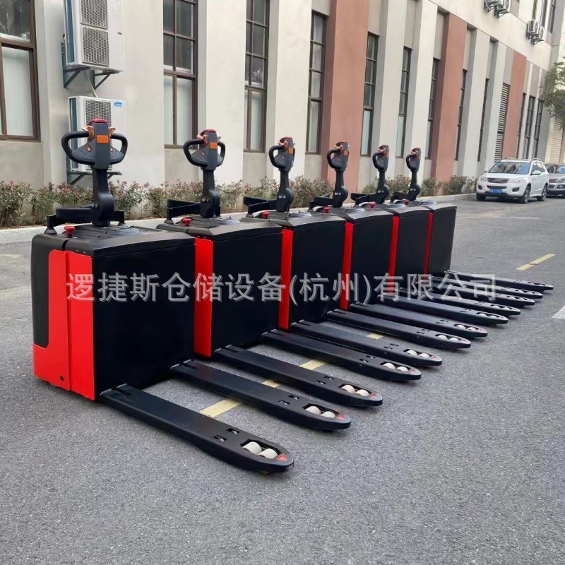 电动托盘搬运车3吨站驾t式装卸液压搬运车升降地牛叉车搬运唧车