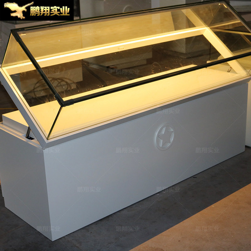 烤漆玻璃展示柜 纪念品文物展示柜 珠宝柜台精品展示厂家小单制作