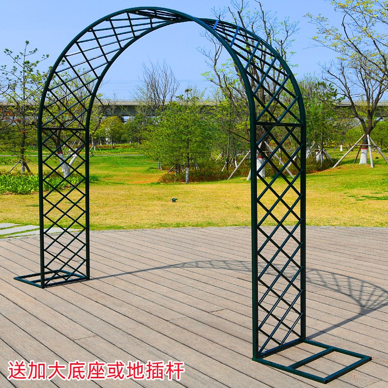ll欧式铁艺e拱门花架爬藤架庭院户外鲜花拱门月季爬藤花园拱形花