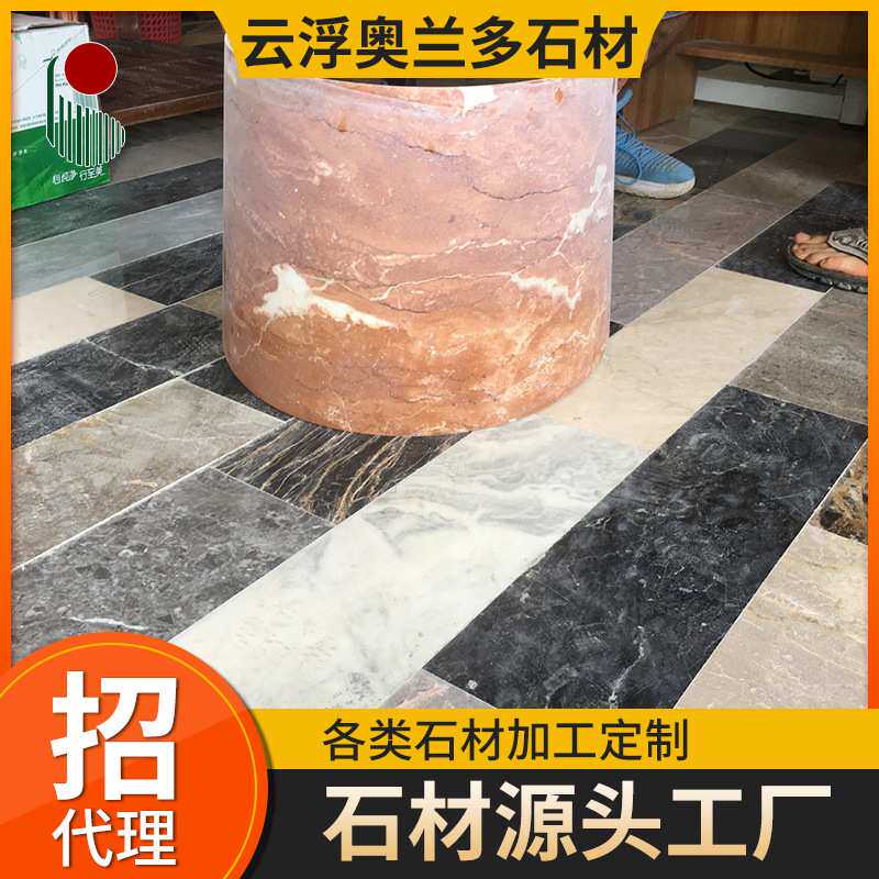 石材加工天然大理石薄片1到2毫米复合胶板圆柱可弯曲大理石薄片