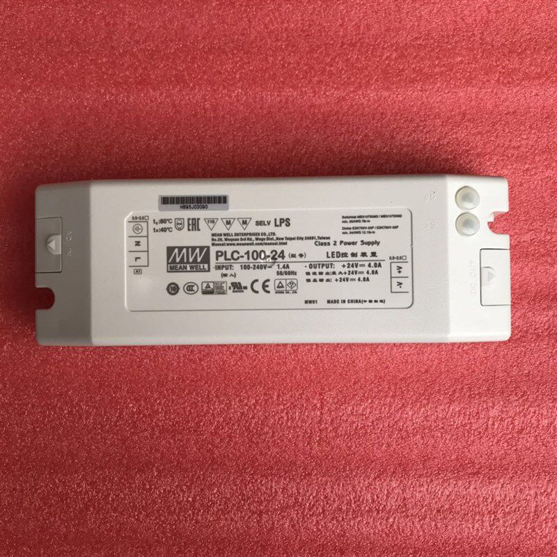 台湾明纬PFC端子接线防水电源 PLC-100-24 24V 4A 冲皇冠限时特价