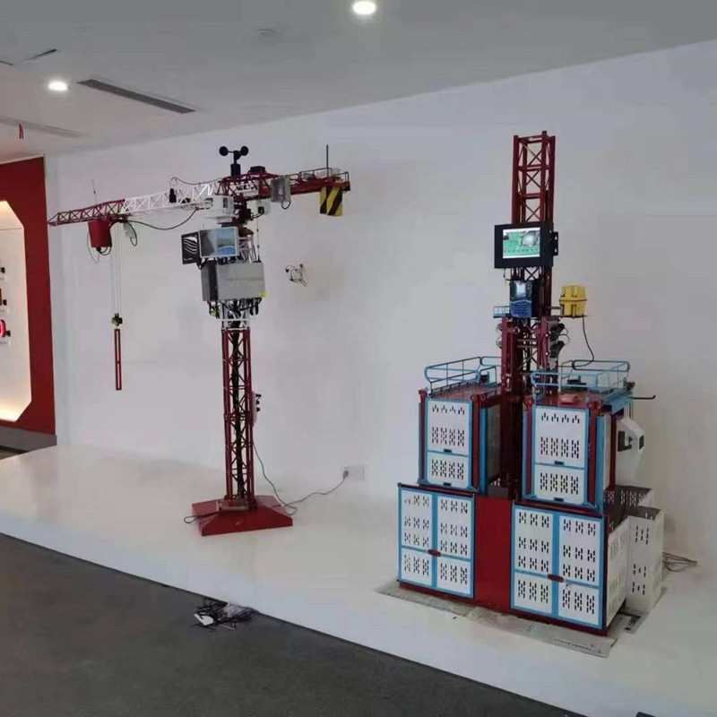 智慧工地 升降机模型 拓兴 展厅模拟仿真金属施工升降机模型