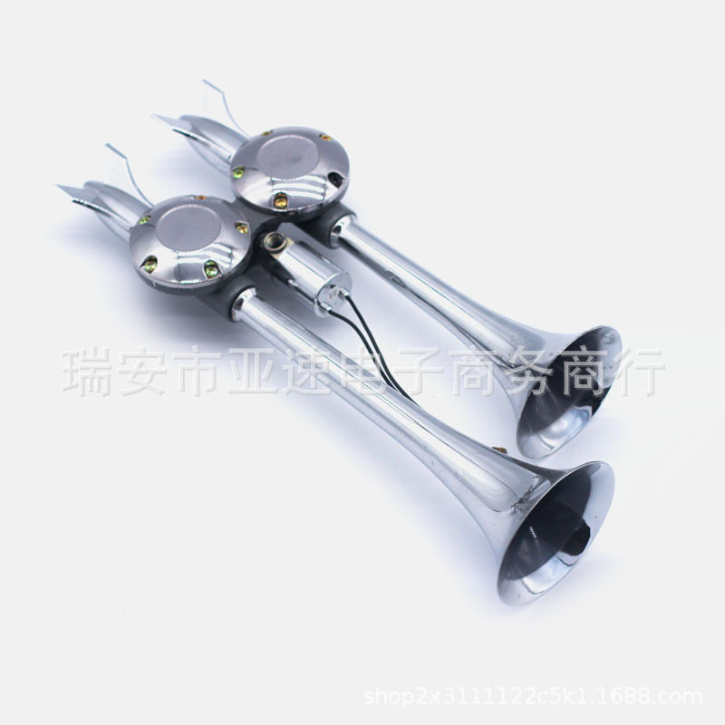 汽车喇叭鸣笛24V ebay 亚马逊 卡车喇叭 双管火箭气喇叭厂家直销