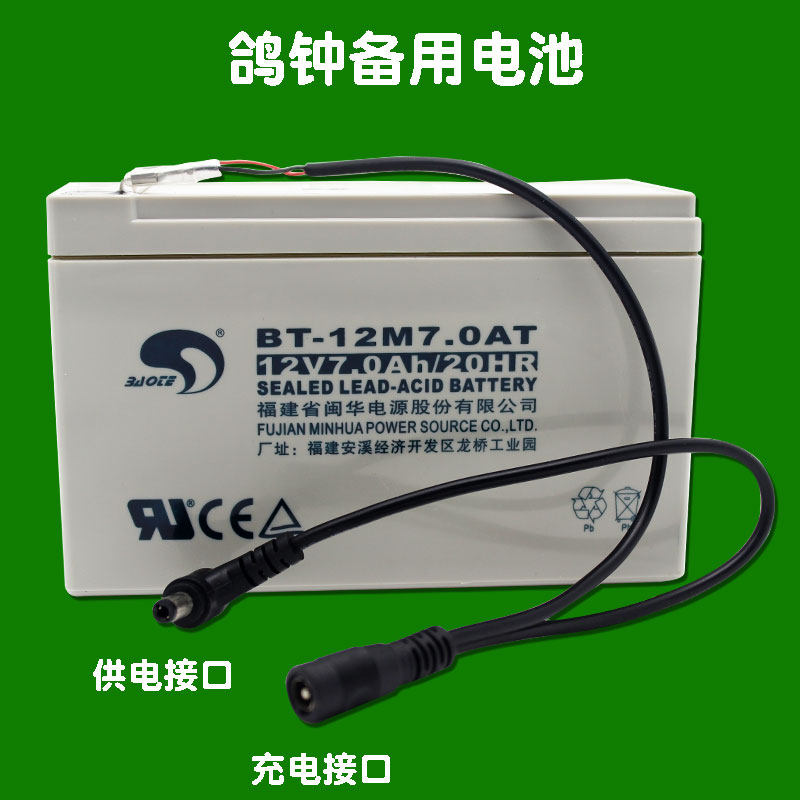 12伏备用蓄电池安捷电子扫描器电池 科会踏板鸽钟电池 10小时续航图片