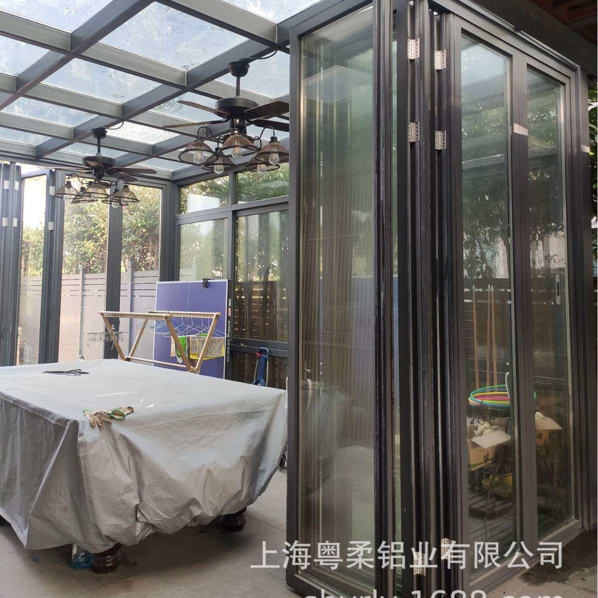 上海68#厨房重型折叠门铝合金门窗办公室隔断门别墅整安装可折叠