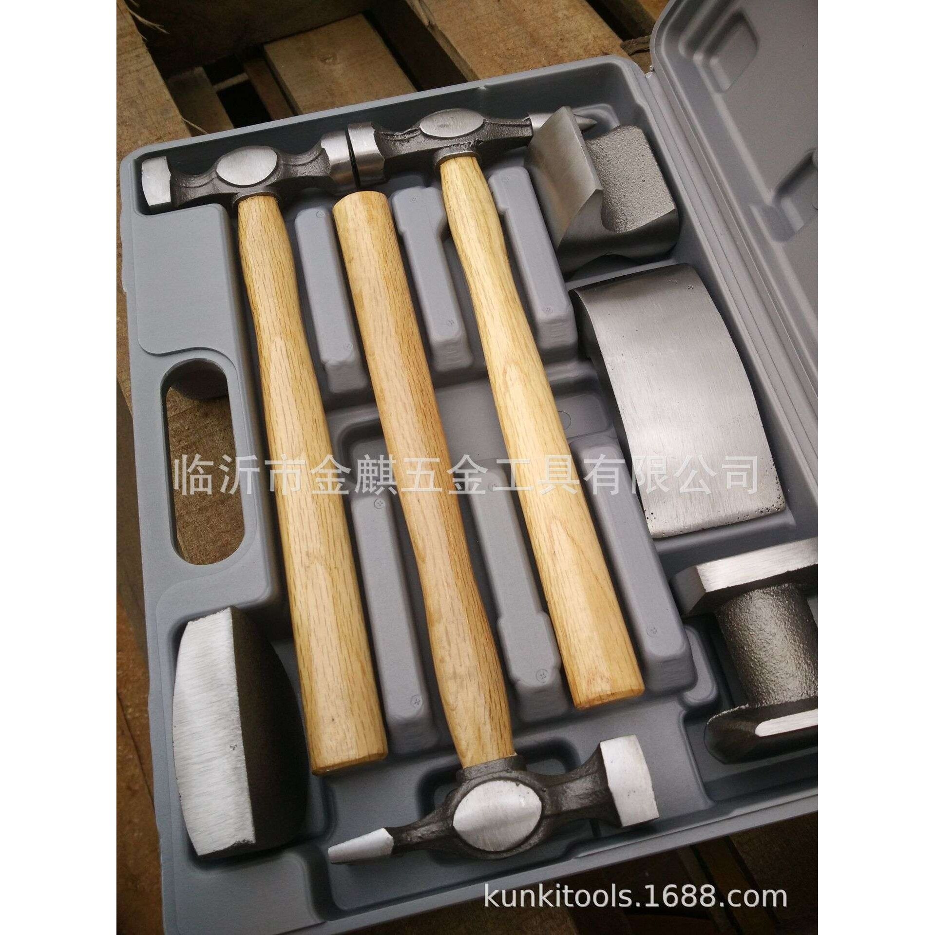 七件套青冈木柄仿锻汽车修理钣金工具 K7PCS013