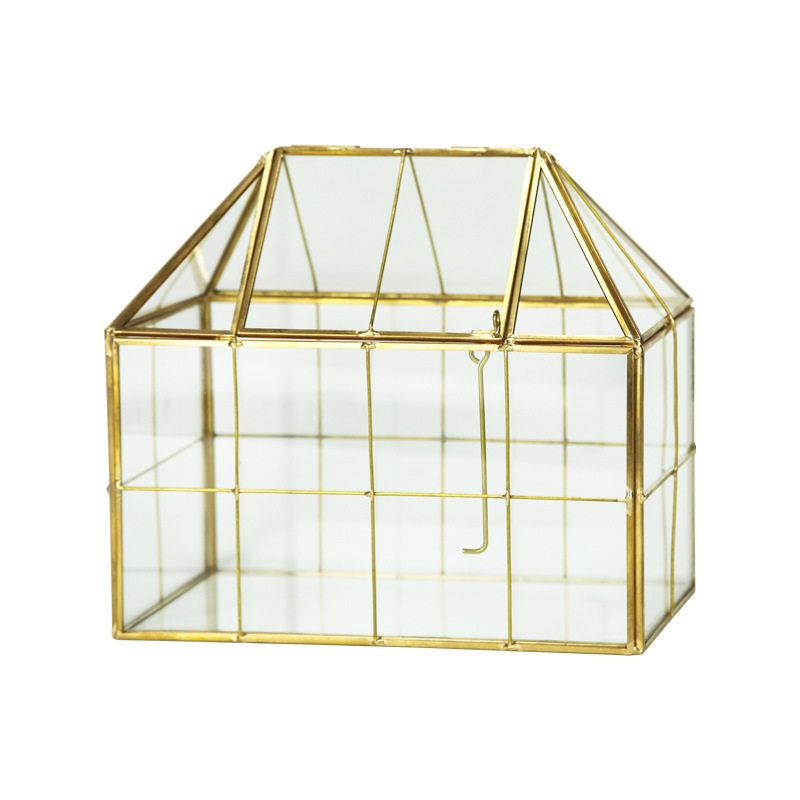 玻璃温室花房微景观装饰透明玻璃造景花盆容器创意园艺玻璃花房