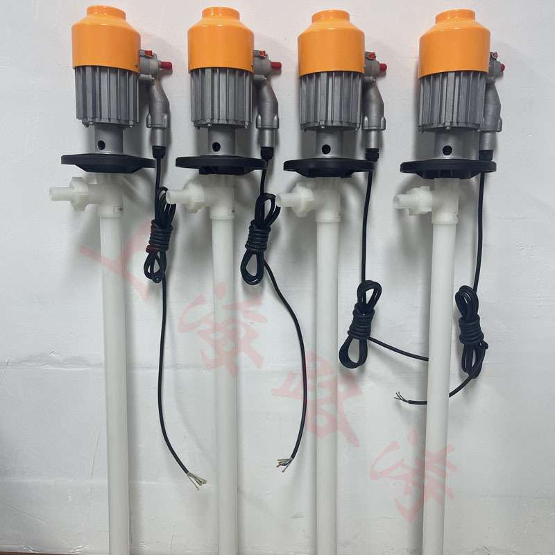 HD耐酸油桶泵HD-EX2-V+PVDF-1500HP便携化工抽液泵防爆耐酸插桶泵