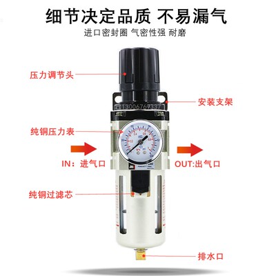 AW2000-02D气动调压过滤器AW3000-03D气源处理器分离器AW4000-04D