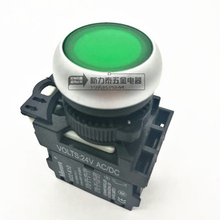 MOFIIFR金钟穆勒M22-DL-G/K10绿色带灯自复位防水按钮220V24V