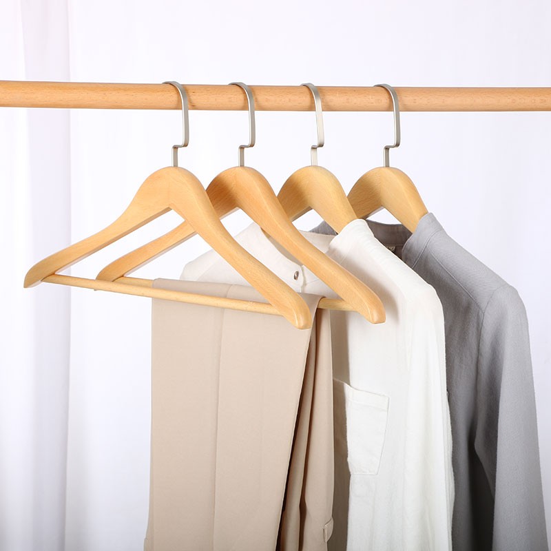 羊绒大衣服架子粗加厚大西服专用实木衣架男无痕防滑衣裤一体衣挂