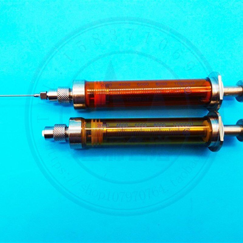 实验室色谱棕色玻璃针筒10ml 高精度气密性进样器 避光耐腐蚀针管