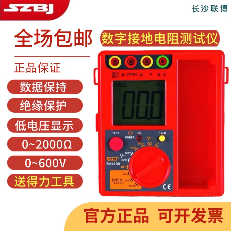 滨江BM4100数字接地电阻交直流电压测量测试仪BM4200数字接地摇表 - 实物图