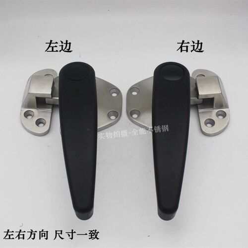 黑色手柄不锈钢旋转把手 烤箱蒸柜把手SBJ407海鲜烧烤柜门锁拉手