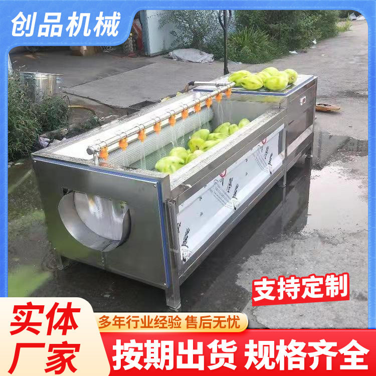 全自动毛辊去皮清洗机 土豆生姜红薯抛光磨皮设备 高压喷淋去泥