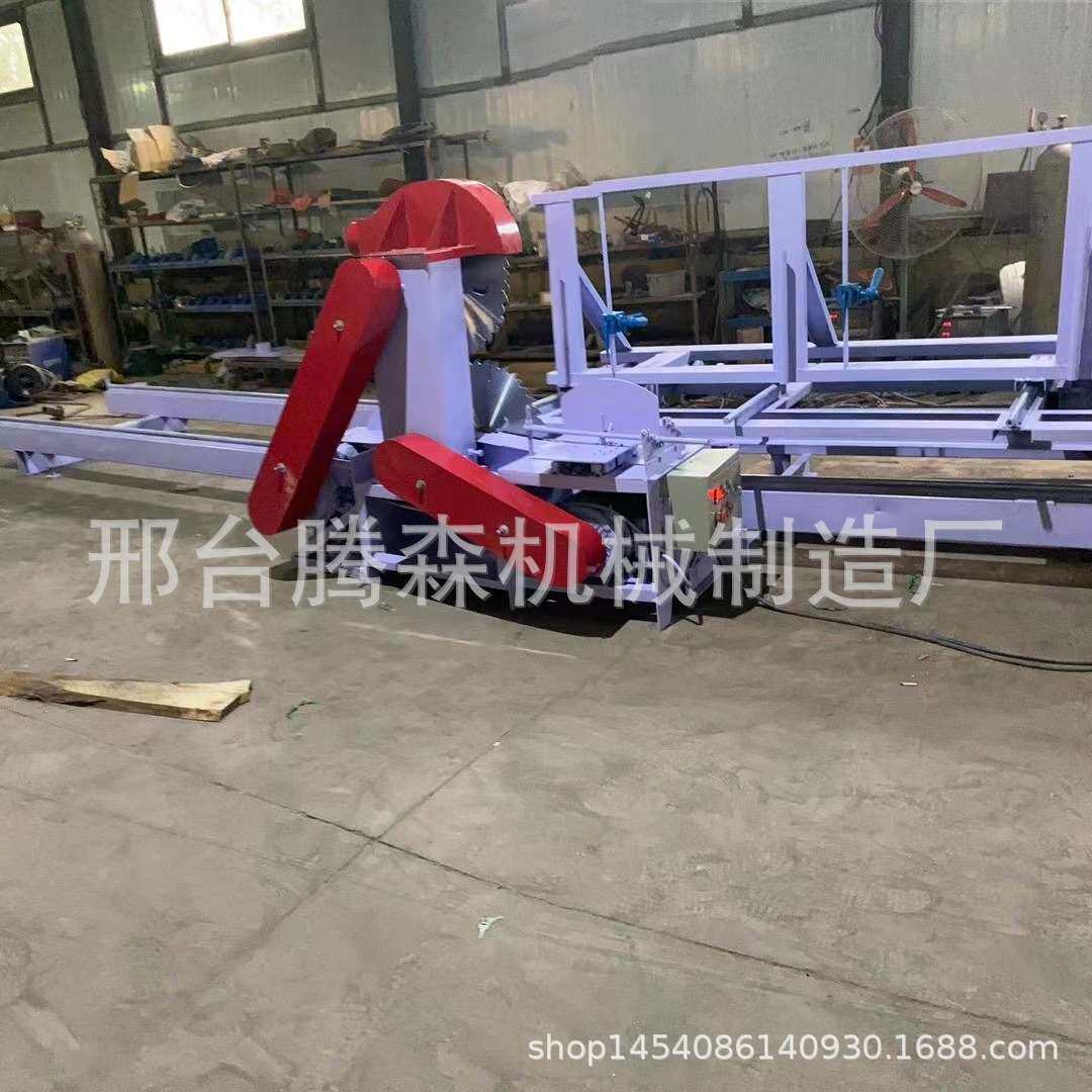 圆木推台锯 精密 原木推台锯全自动木工机械厂家多片锯四面锯配件
