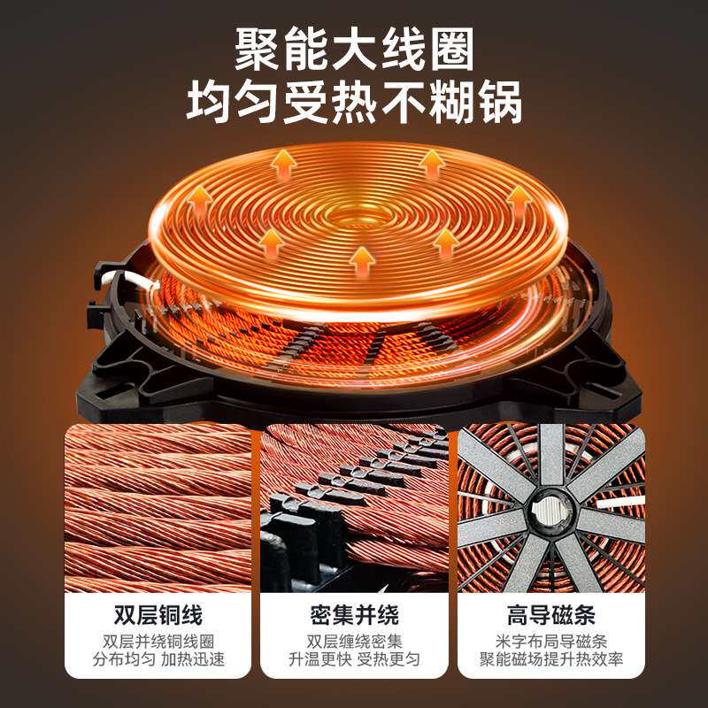 商用电磁炉多头3500w大功率四眼麻辣烫6kw六八眼4头5000W煲仔炉灶