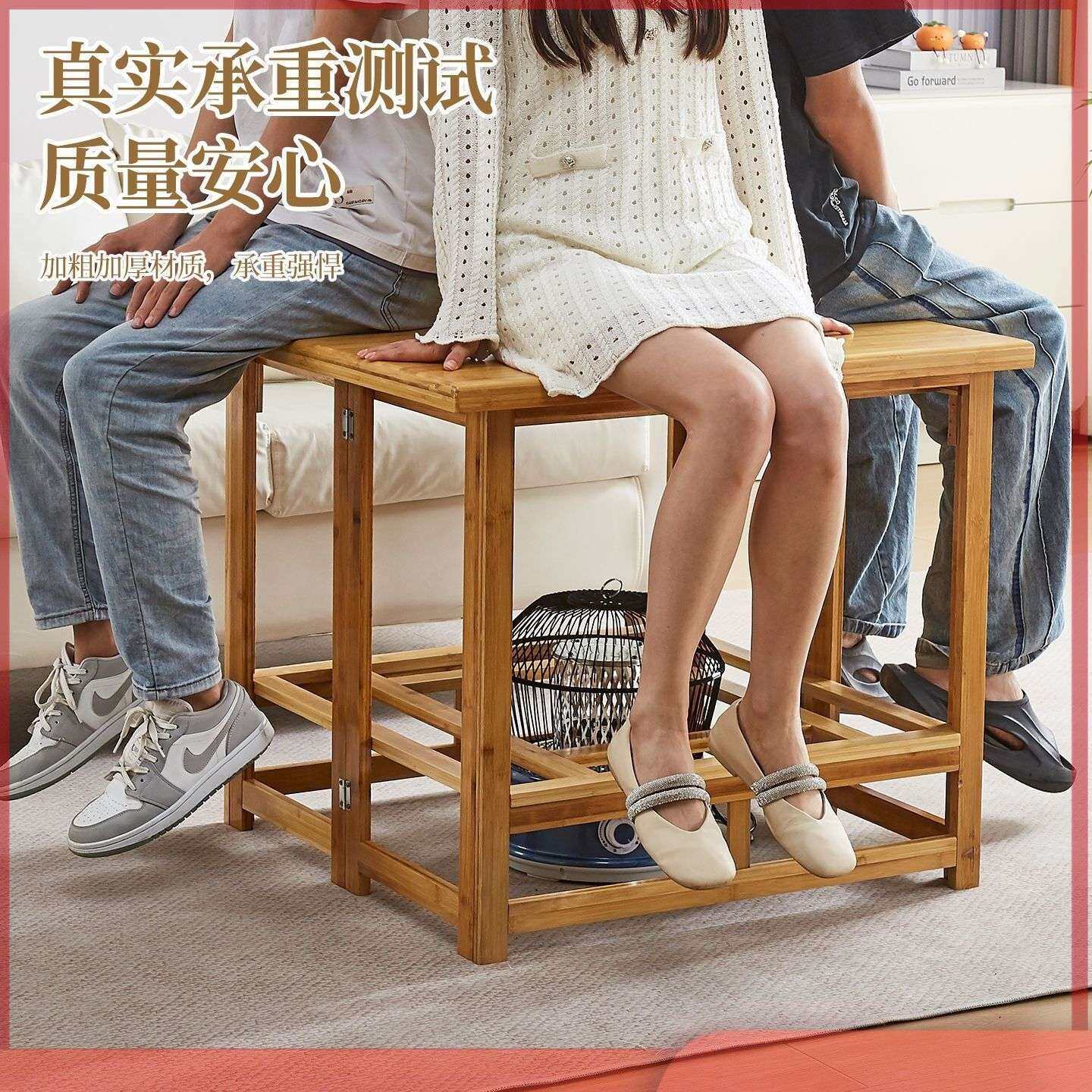 保暖烤火桌新款实木折叠电烤火架子1.2茶几现代简约家用取暖桌