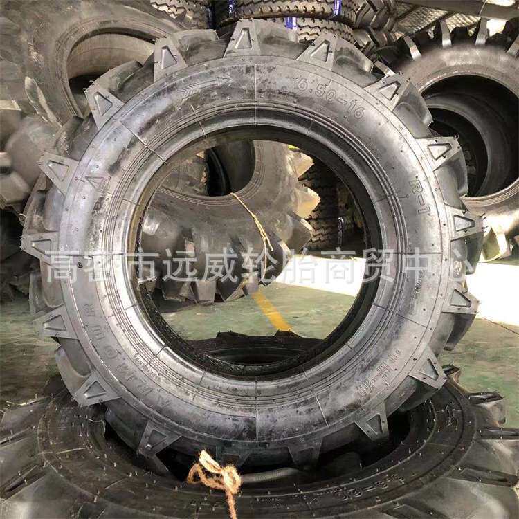 农用拖拉机轮胎6.50-20甲牌人字送内胎650-20/16600-16农业旱田胎