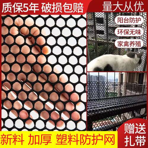 加厚塑胶网格家用阳台防护网儿童安全防坠猫咪封窗围栏育雏漏粪网