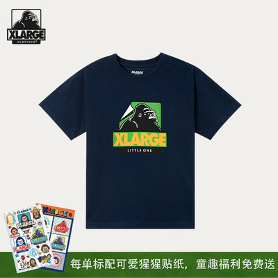 XLARGE儿童全棉亲肤圆领短袖T恤